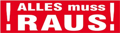 Produktbild von Aufkleber 'Alles muss raus'