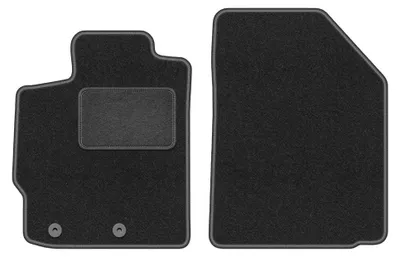 Produktbild von Velours-Fußmatten Vorne für Toyota Yaris II 2005-2011 (Schrägheck) – 2-tlg, Graphit, passgenau – Wielganizator LUX