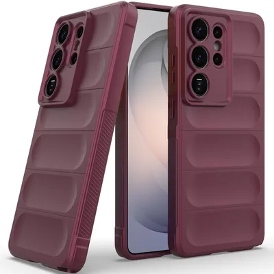 Immagine prodotto di Custodia per Samsung Galaxy S26 Ultra in morbido TPU e silicone, resistente agli urti, color prugna