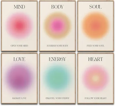 Imagen del producto de Conjunto de pósters A4, de 6 unidades, decoración moderna para la pared, en colores neutros, ideal para el salón