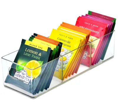 Produktbild von Aufbewahrungsboxen für Teebeutel – Organisieren Sie Ihre Teebeutel in 3 Fächern