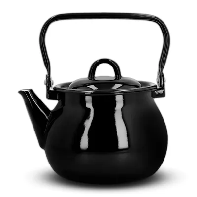 Produktbild von Emajlo Olkusz | Emaille-Wasserkessel 2,5 l – Schwarze traditionelle Teekanne – Für Induktion, Gas und andere Herdarten