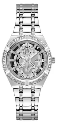 Produktbild von Guess Damen Armbanduhr Allara Multifunktion skeleton Silber GW0604L1