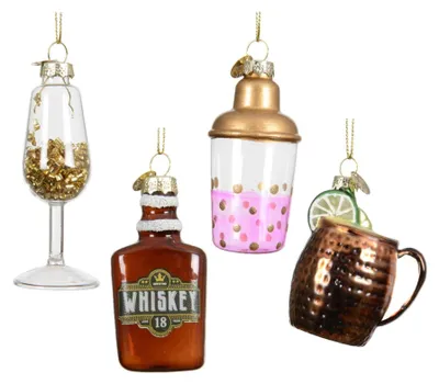 Obrázok produktu pre Vianočná ozdoba Decoris na sklenenú fľašu, priemer 8,5 cm