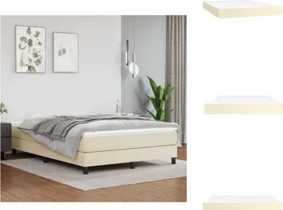 Productafbeelding van vidaXL Pocketveringmatras, crème, 140x200x20 cm, kunstleer - Matrassen