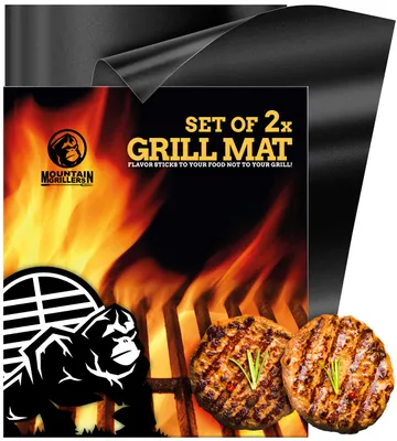 Zdjęcie produktu dla Mata grillowa i do piekarnika 2szt nieprzywierająca czarna BBQ 40x33