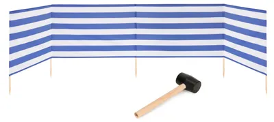 Produktbild von Garronda Strand Windschutz Sichtschutz 5m lang plus Gummihammer GAEX001 (Streifen, 5 m)