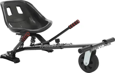 Produktbild von Hoverboard-Sitzaufsatz, verstellbare Länge 70-95 cm, Tragfähigkeit 100 kg, ergonomisches Design, Schwarz 1