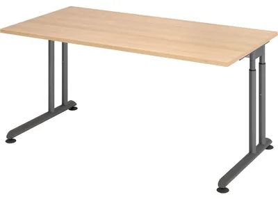 Produktbild von Schreibtisch C-Fuß 160x80cm Eiche/Graphit