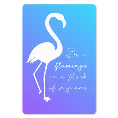 Produktbild von MuchoWow® Mauspad Mousepad Blau - Weiß - Flamingo 40x60 cm - Mousepads - Maus Mat - Pad - Mausunterlage - Schreibtisch Accesoire