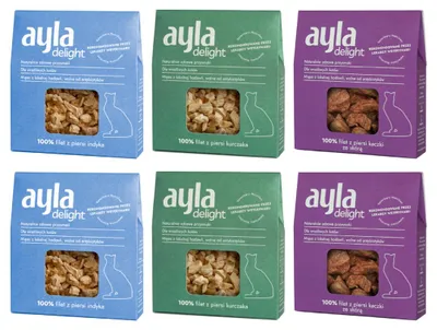 Produktbild von Ayla Delight Fillet of Breast Flavor Mix 6x28g Freeze-Dried Cat Treat 100% Meat