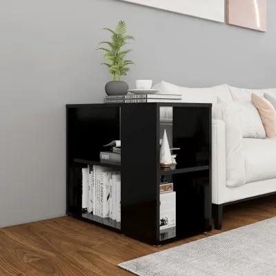 Obrázek produktu pro vidaXL Boční stolek černý 60x30x50 cm Dřevěný materiál