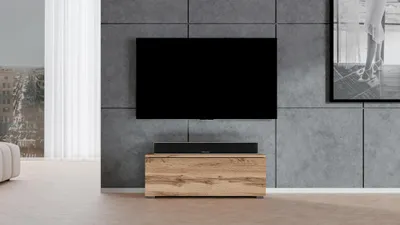 Produktbild von AX LIVING TV Board Loriano 100 cm breit braunes Lowboard Eiche Wotan