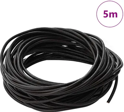 Image de vidaXL Cordon en cuir brun foncé Ø3 mm x 5 m Cuir