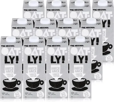 Zdjęcie produktu dla OATLY Oat Drink Barista Edition 1 litr - Bogaty w tłuszcze nienasycone (opakowanie 12 sztuk)