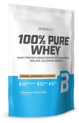 Obrázok produktu pre BioTech 100% Pure Whey 454 g caramel cappuccino