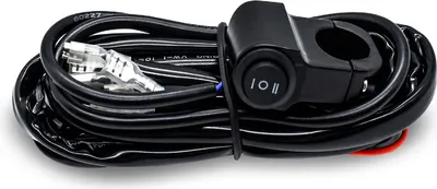 Zdjęcie produktu dla Zestaw wiązki przewodów LED, 180W 3 przewody 16 AWG Wiązka przewodów LED do motocykli z przekaźnikiem 12V 40A i przełącznikiem sterującym do przełączania między różnymi trybami