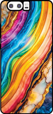 Produktbild von Smartphonica Telefon Fall geeignet für Huawei P10 Plus mit Regenbogen Gold Marmor Print - TPU Backcover Fall Regenbogen Gold Marmor Design
