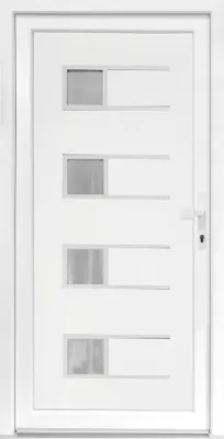 Produktbild von Haustür Bastion Efraim, 980 × 2000 mm, DIN rechts, weiß, mit Türknopf