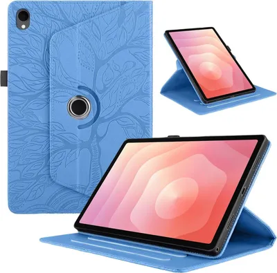 Image de Étui en similicuir bleu pour Samsung Galaxy Tab S11, avec rotation à 360 degrés