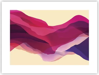 Produktbild von Poster - Poster ohne Rahmen - Abstraktion Berge Rosa - 40x30 cm - Wand Bild - Wanddeko - Wandbilder - Kunstposter - Wandposter - Bilder - Kunstdruck - Wanddekoration - Wandbild - P2XAA40x30-4288