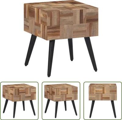 Obrázok produktu pre The Living Store Bočný stolík 40x40x45 cm Recyklované masívne teakové drevo