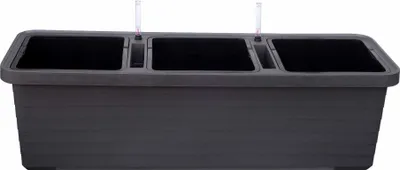 Produktbild von Pflanzbehälter, Pflanzkasten, graphit-grau, Selbstbewässerung, 117 cm, 54 L, Blumenkasten