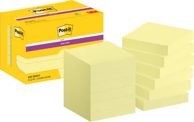 Obrázek produktu pro Post-it® SuperSticky 622-12SSY samolepicí bločky - 48 x 48 mm, kanárkově žlutá, 12x90 listů