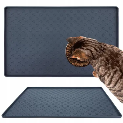 Obrázek produktu pro Podložka pod misku pro psa a kočku 48×30 cm – voděodolná a protiskluzová