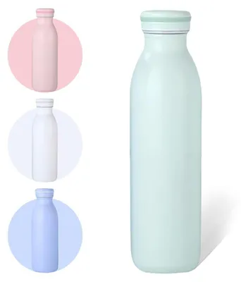 Obrázok produktu pre Nerezová fľaša na pitie, 600 ml, termoizolačná, udrží nápoj chladný až 24 hodín, zelená, s ochranou proti úniku