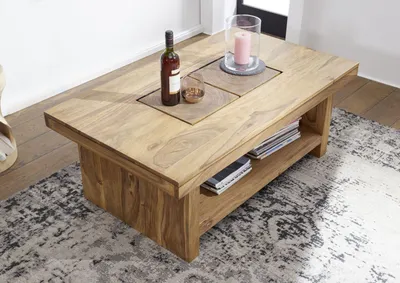 Produktbild von MASSIVMOEBEL24 Couchtisch Sheesham 118x70x45 gebeizt TURIN #17