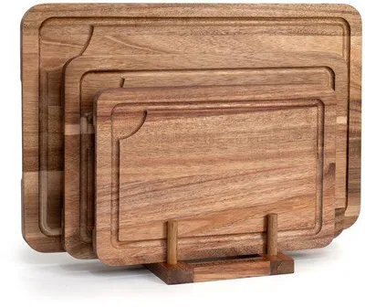 Produktbild von Famanu Schneidebrett-Set mit Saftgraben - 3-teilig (klein, mittel, groß)