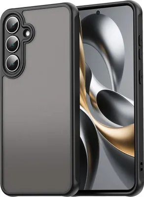 Produktbild von Samsung Galaxy S25 FE Hülle - Coverup Mattes Transparentes Back Cover mit Kameraschutz - Schwarz