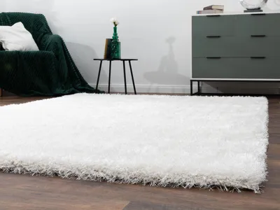 Produktbild von Steffensmeier Hochflor Teppich Mona | Shaggy Langflor Teppich | Wohnzimmer, Schlafzimmer, Creme, Größe: 120x170 cm