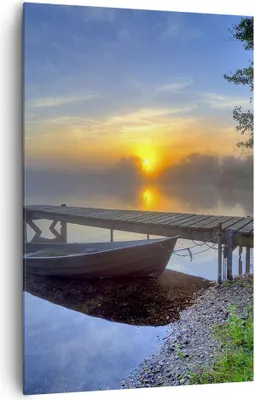 Produktbild von Bild auf Leinwand - Leinwandbild - Einteilig - Landschaft Meer Sommer Sonne - 80x120cm - Wand Bild - Wanddeko - Wandbilder - Leinwanddruck - Wanddekoration - Leinwand bilder - Wandbild - PA80x120-2226