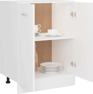 Image de vidaXL Armoire basse Lyon blanc 60x46x81,5 cm Bois composite