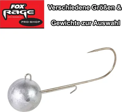 Produktbild von Fox Rage Jigköpfe Round Jigs Jighaken , Größe:3.5g / Gr. 1/0