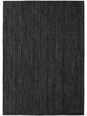 Zdjęcie produktu dla Dywan zewnętrzny, jednolity kolor, do salonu, balkonu, tarasu, czarny, prostokątny, 200x280 cm