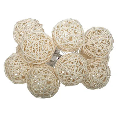 Zdjęcie produktu dla Girlanda led na baterie, rattanowa, 10 ledów, 162 cm