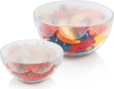 Obrázok produktu pre Elastické silikónové viečka 4FOOD ø 17 a 23 cm, sada 2 ks.