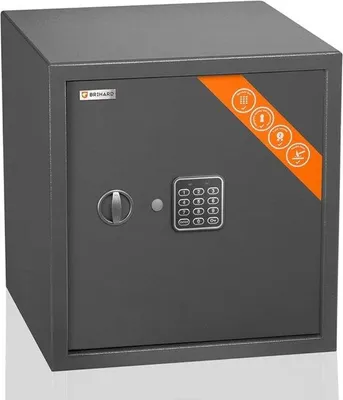 Obrázok produktu pre Elektronický bezpečnostný trezor – dizajn XXL – 40 × 38 × 38 cm – 48 l – s číselným zámkom – na peniaze, šperky a cennosti – sivý
