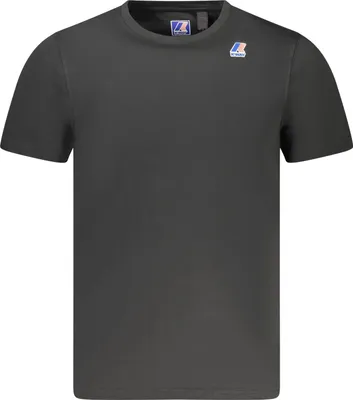 Immagine prodotto di T-shirt a maniche corte da uomo in nero con scollo rotondo e stampa