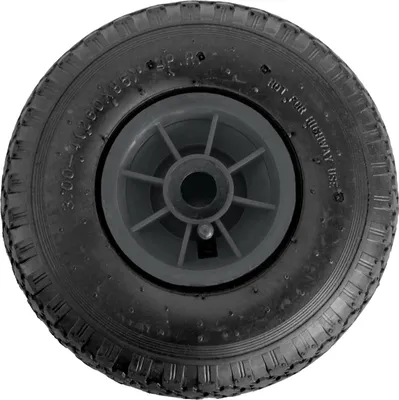 Produktbild von Sackkarrenrad Luftrad 260x85 mm 3.00-4 75 mm zentrierte Nabe Ø 20 mm grau robustes 4 PR Gewebe