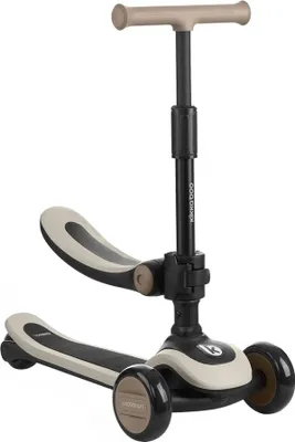 Produktbild von Kikkaboo Kinderroller 2 in 1 Treo Laufrad, Sitz, faltbar, Lenkerhöhe verstellbar beige