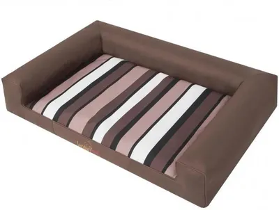 Produktbild von Hundekissen Hundebett Hundekorb Hundesofa für Haustier Hunde Waschbar - Victoria - 118 x 78 x 20 cm [Größe: XXL] - braun mit Streifen