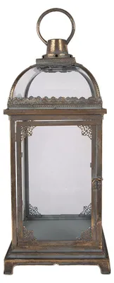 Produktbild von Clayre & Eef Laterne 23x23x58 cm Braun Metall