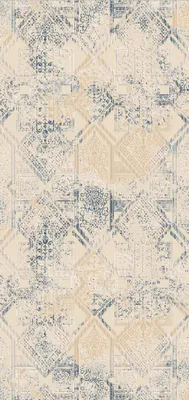 Produktbild von Teppich Kunstteppich Wohnzimmer Schlafzimmer Gradient Blau Beige Design