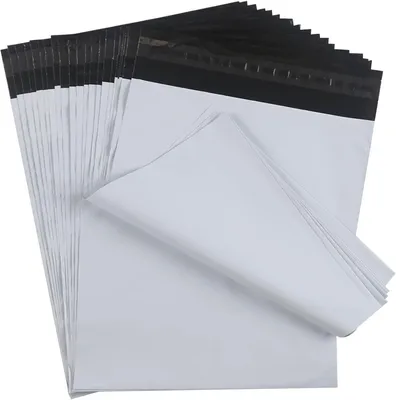 Produktbild von Kunststoff Versandtaschen 32 x 45 cm, selbstklebend, 30 Stück, geeignet für Kleidung, weiß