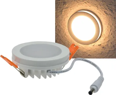 Immagine prodotto di Faretto da incasso a LED con anello illuminato 6W, bianco caldo, 450lm, IP44, bianco