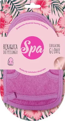 Obrázek produktu pro Čistící Rukavice s Růžovým Peelingem - Jemná Péče o Pleť